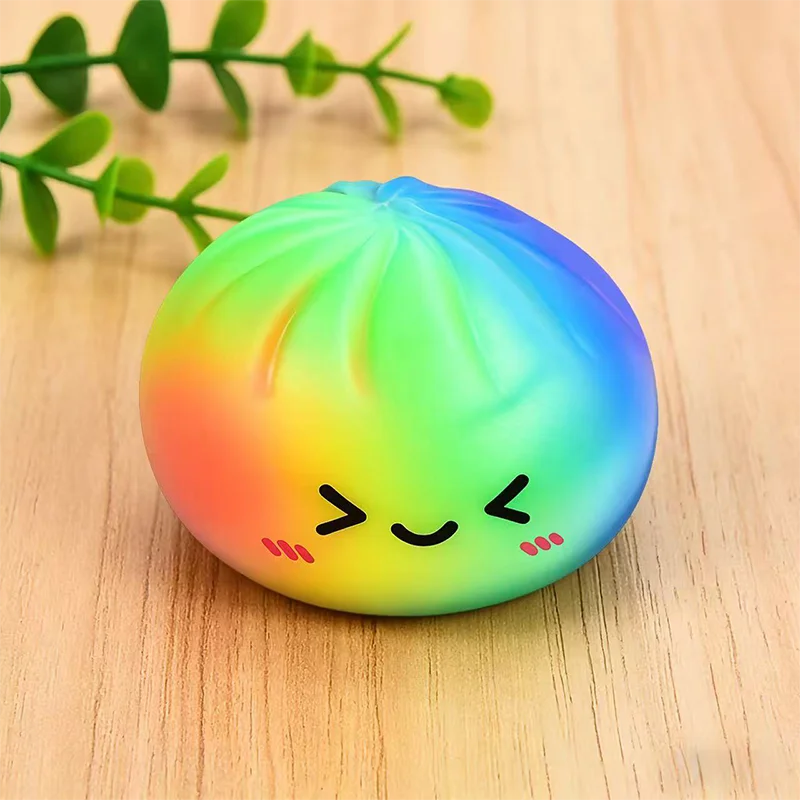 Dumpling Squishy Toys Colorful Steamed