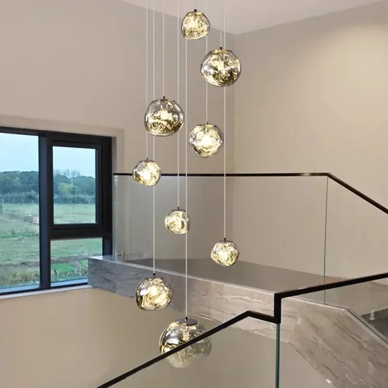 Modern home decor led lights pendant light lamps forstaircase Chandeliers for living room hanging light indoor lighting