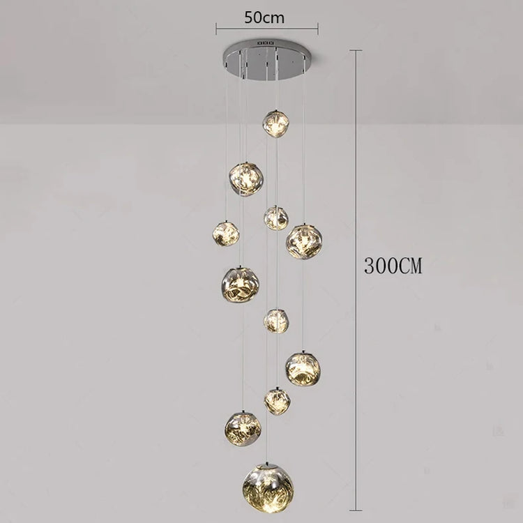 Modern home decor led lights pendant light lamps forstaircase Chandeliers for living room hanging light indoor lighting