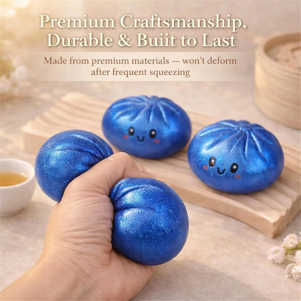 Dumpling Squishy Toys Colorful Steamed Stuffed Bun Squeeze Toy  Anti-stress Sensory Ball Super Soft Quick Recovery Birthday Gift