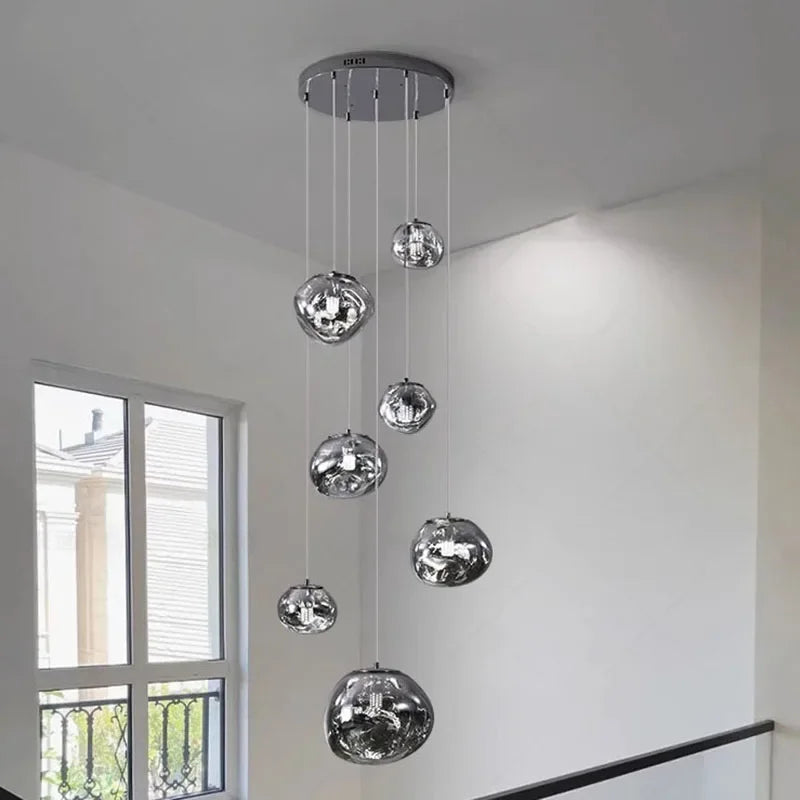 Modern home decor led lights pendant light lamps forstaircase Chandeliers for living room hanging light indoor lighting