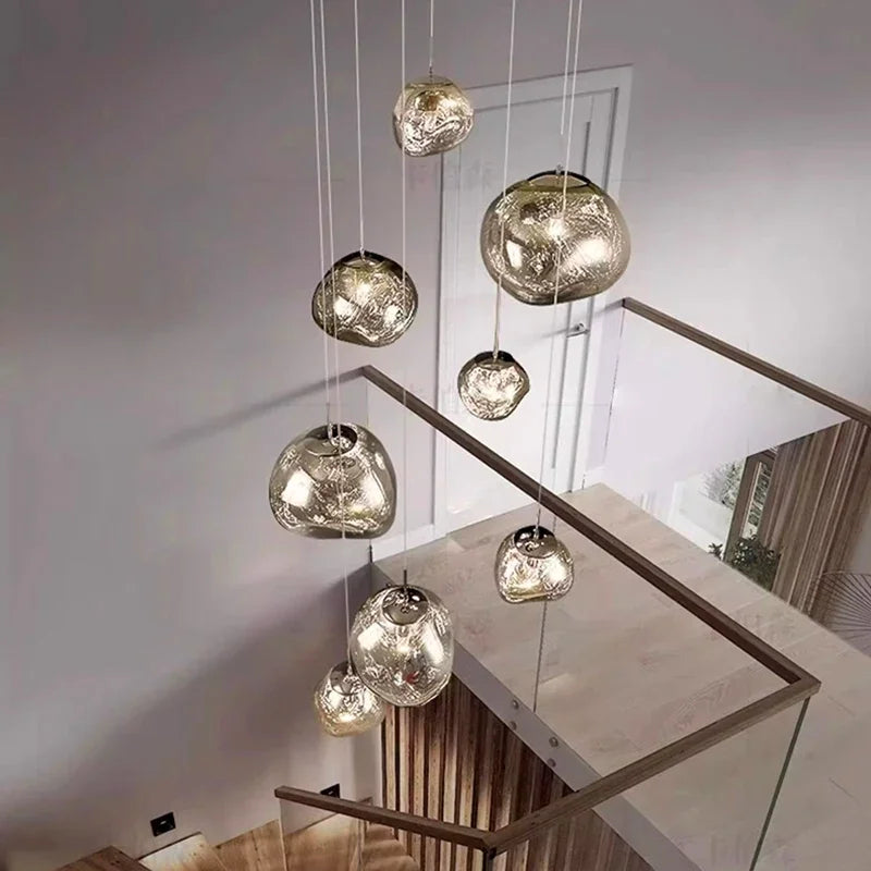 Modern home decor led lights pendant light lamps forstaircase Chandeliers for living room hanging light indoor lighting