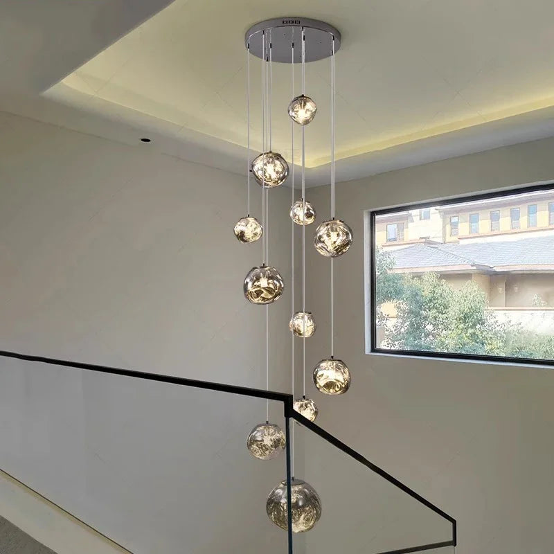 Modern home decor led lights pendant light lamps forstaircase Chandeliers for living room hanging light indoor lighting