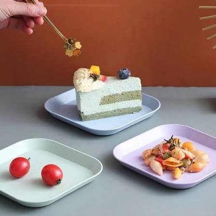 Food Grade Plastic Household Dining Plates | 10 pcs Elliptical Spit Bone Plate Set | Multi-Function & Durable