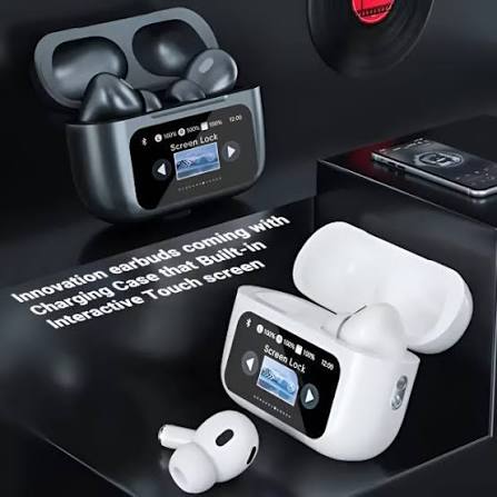 A9 Pro Wireless Earbuds – ANC + Smart Screen