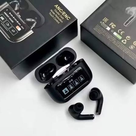 A9 Pro Wireless Earbuds – ANC + Smart Screen