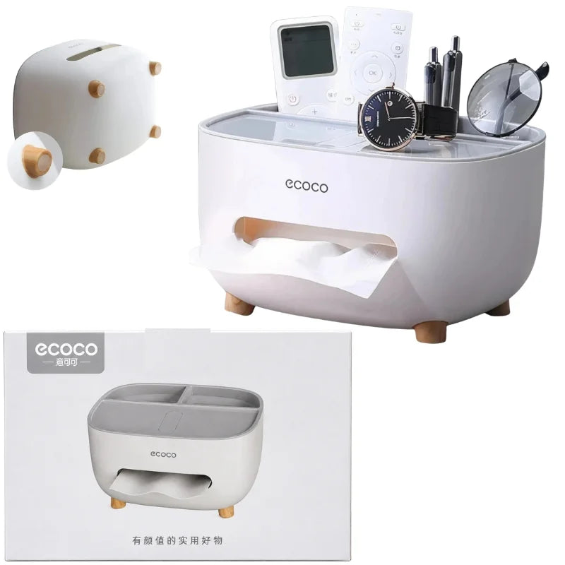 3-in-1 Creative Tissue Box with Storage Drawer