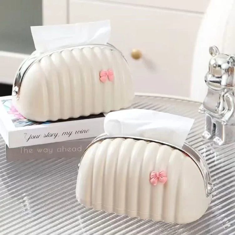 Elegant Shell Shape Wave Pattern Tissue Box Holder for Home & Office