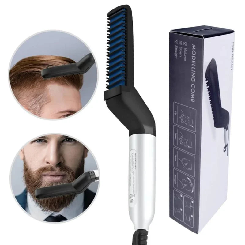 2-in-1 Men's Beard & Hair Styling Brush
