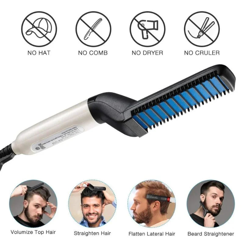2-in-1 Men's Beard & Hair Styling Brush
