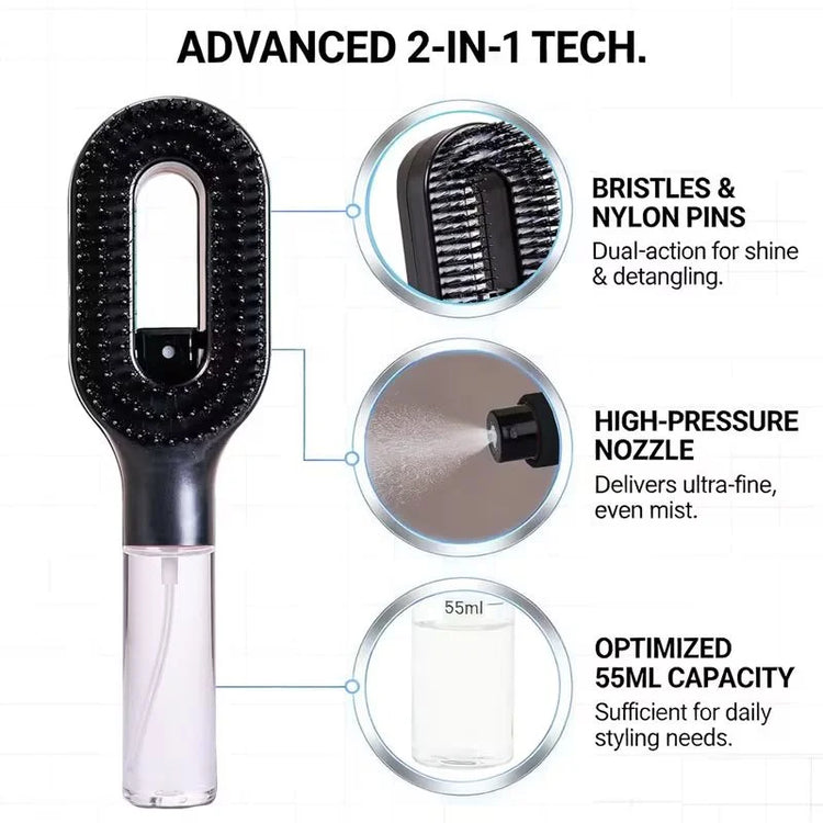 2-in-1 Misting Styling Brush & Spray