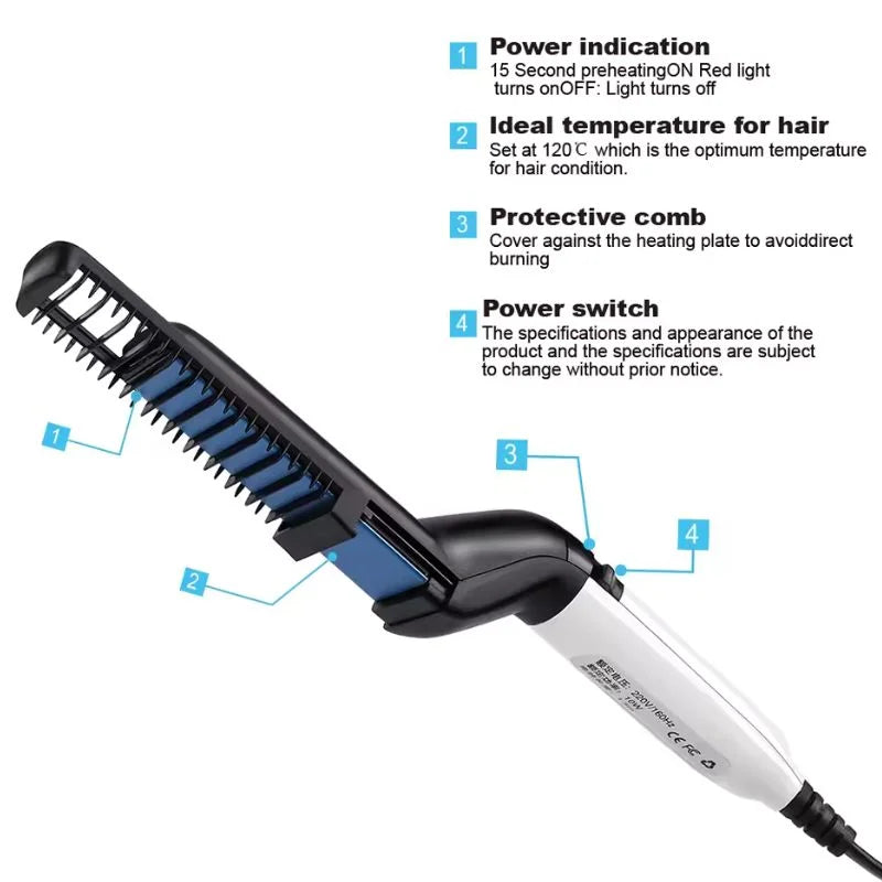 2-in-1 Men's Beard & Hair Styling Brush