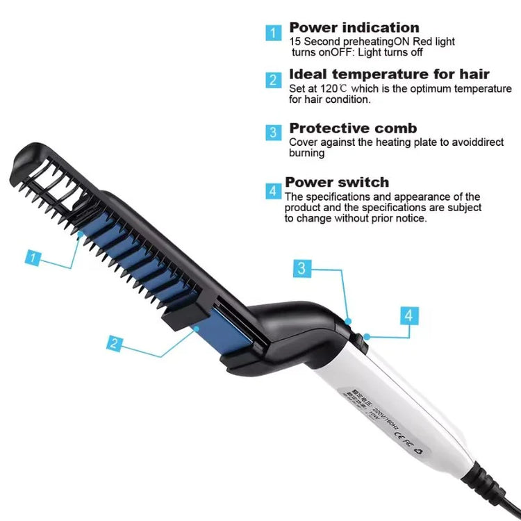 2-in-1 Men's Beard & Hair Styling Brush