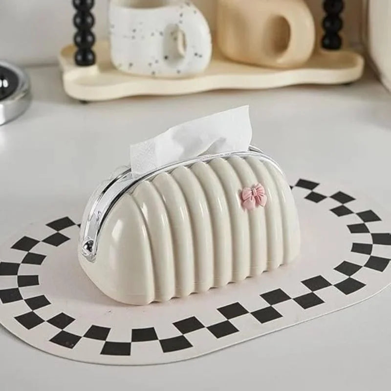 Elegant Shell Shape Wave Pattern Tissue Box Holder for Home & Office